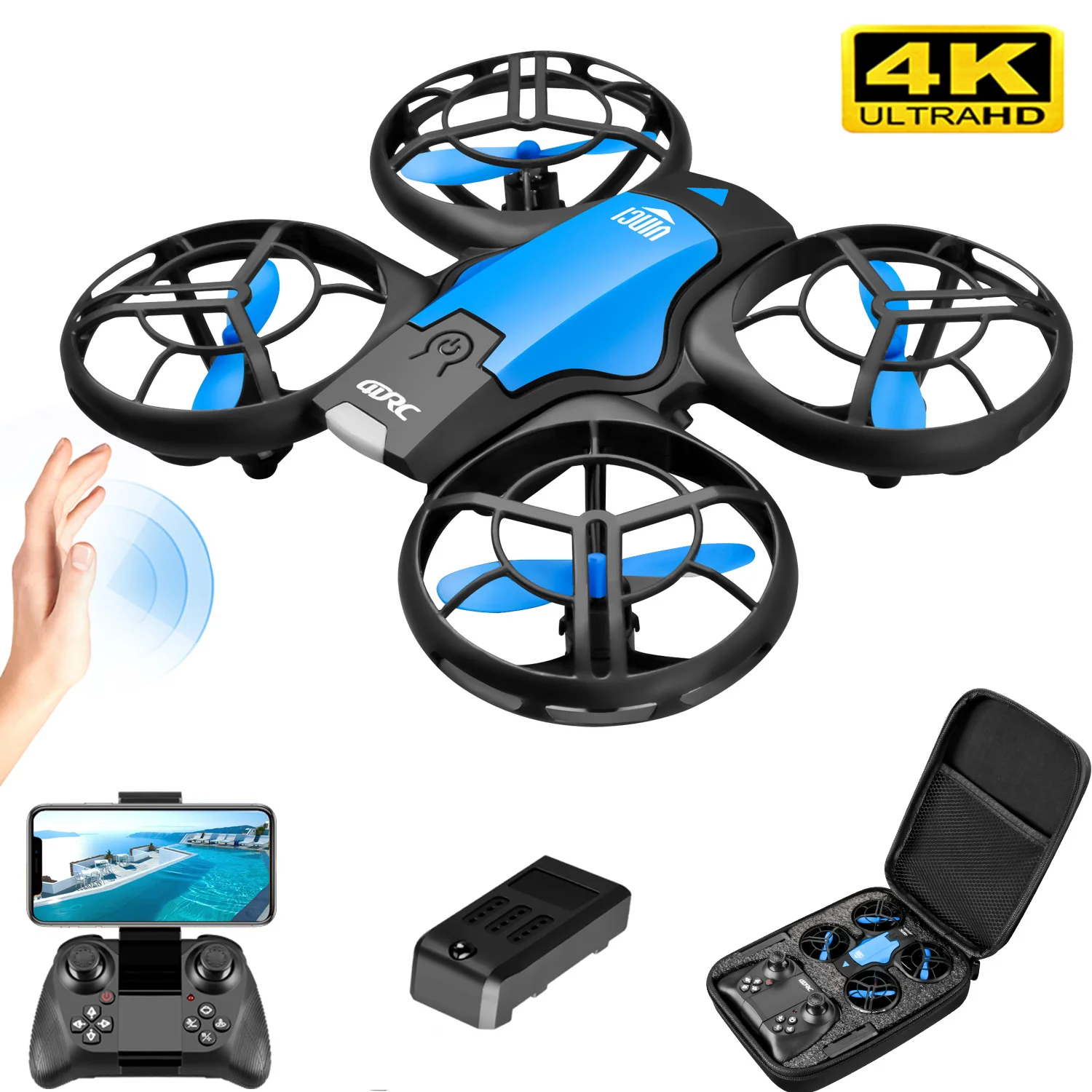 Drone Camera Wide Angle - V8 Nieuwe Mini Drone 4K Professionele