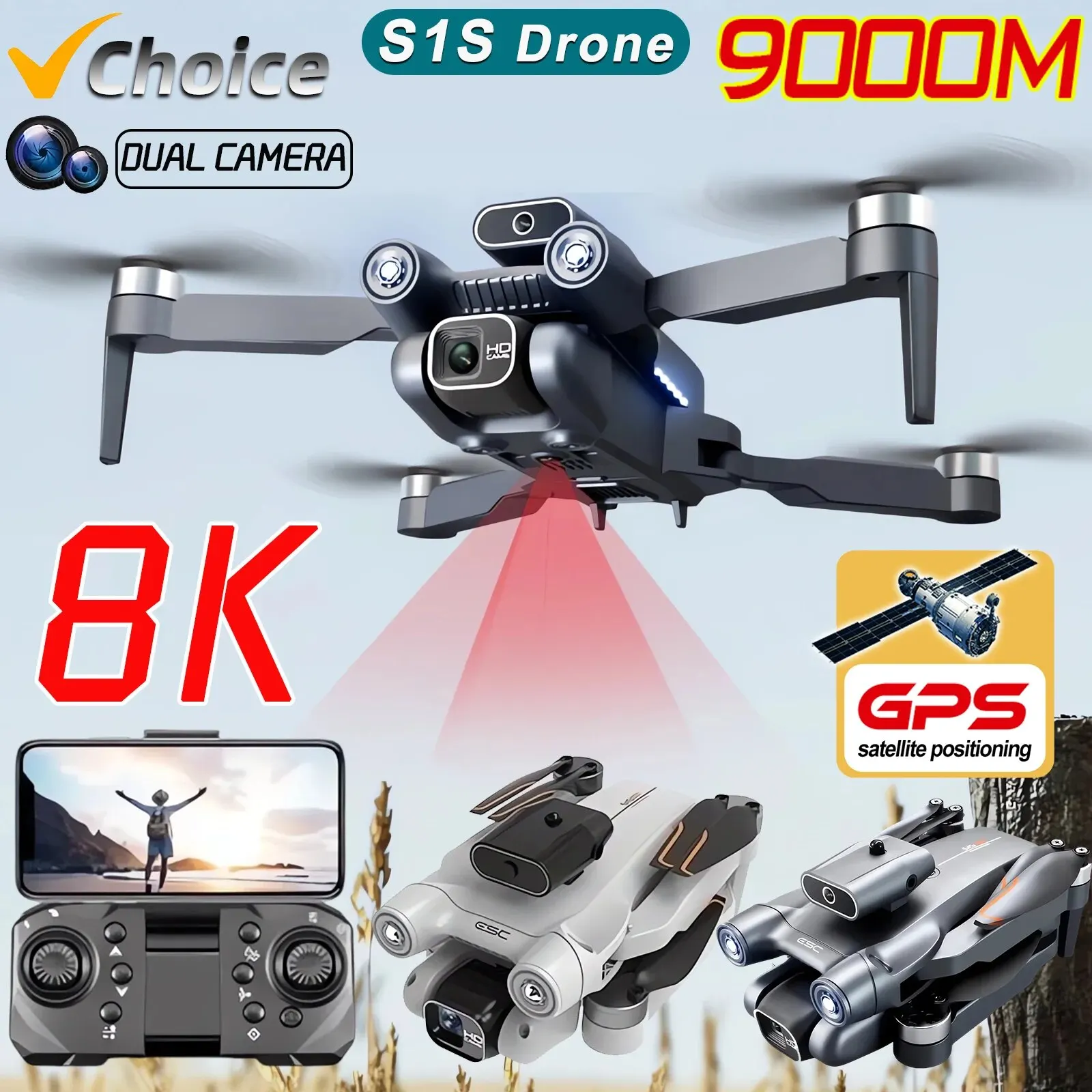 Drone Camera Mount - Nieuwe S 1S 5G Gps Drone