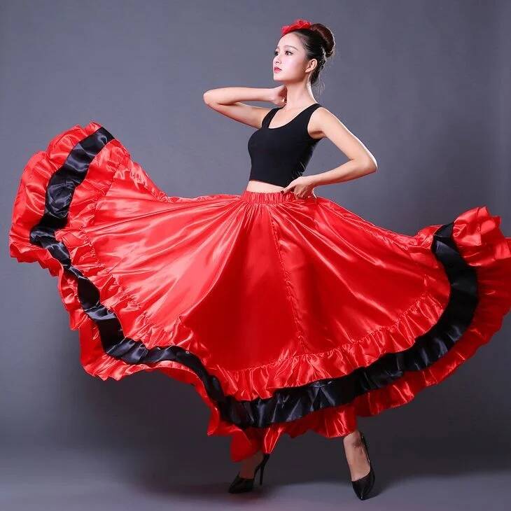 Drone Camera Stabilized - Rok Zigeuner Vrouw Spaanse Flamenco Polyester
