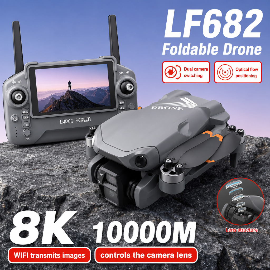 Drone Camera Night Vision - Luchtfoto LF682 Drone 8K HD Dubbele