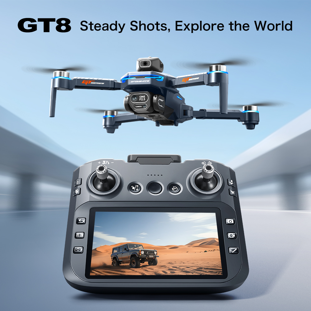 Drone Camera 4K - GT8 Obstakelvermijding Luchtdrone – HD borstelloze