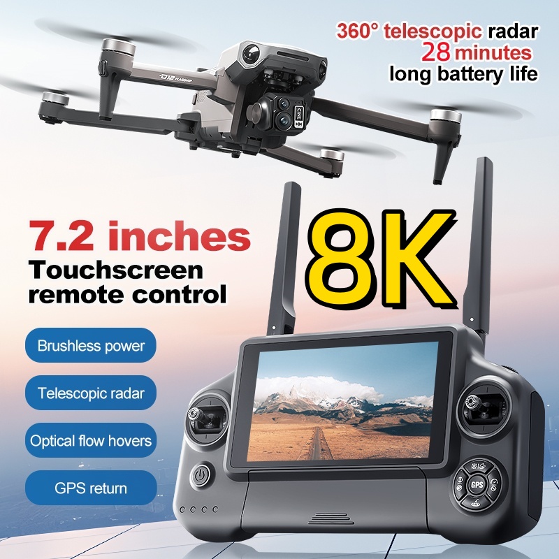 8K 3-assige Gimbal Brushless 7 - Drone Camera Night Vision recensie en prijs